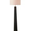 Lampa podłogowa SHARY 160 cm drewno ailanthus czarna