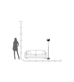 Lampa podłogowa SMOKE GOBLET BALL 160 cm