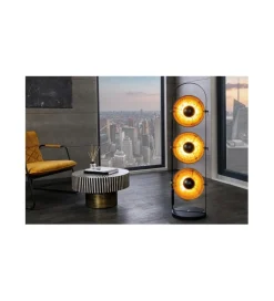 Lampa podłogowa Studio czarno złota