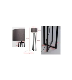 Lampa podłogowa TIMON 160 cm czarna