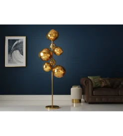 Lampa stojąca LIQUID DIAMOND 170 cm złota