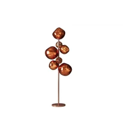 Lampa stojąca LIQUID DIAMOND 170 cm stalowa miedź