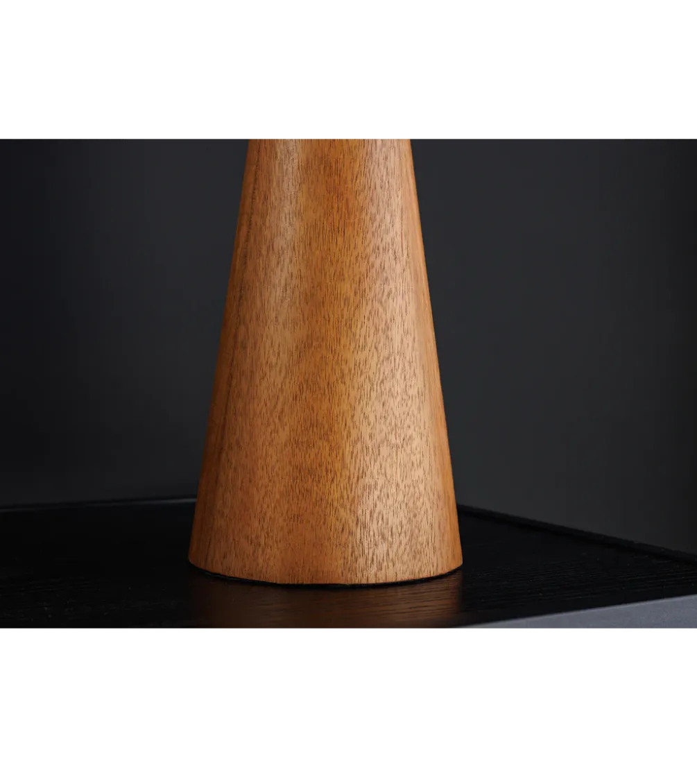 Lampa stołowa ALVA 36 cm drewno akacja