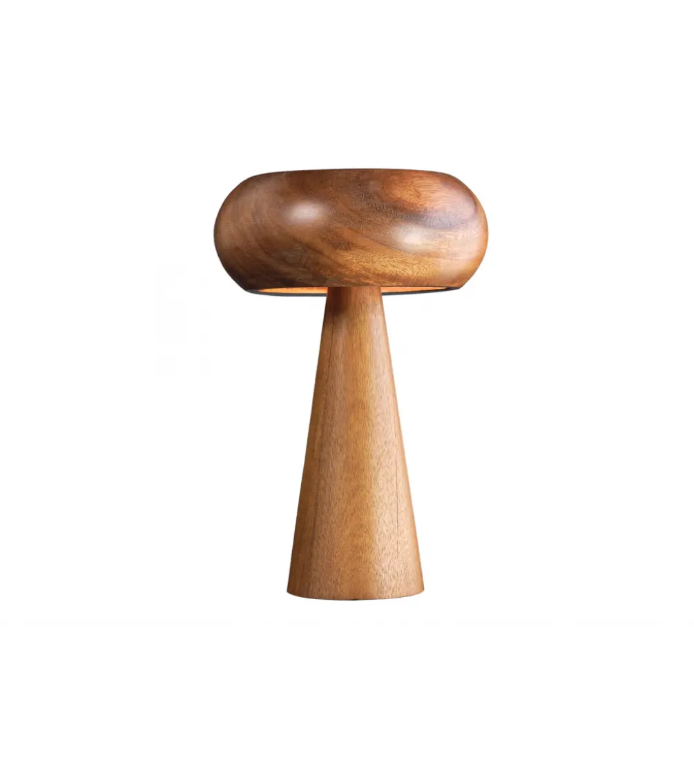 Lampa stołowa ALVA 36 cm drewno akacja