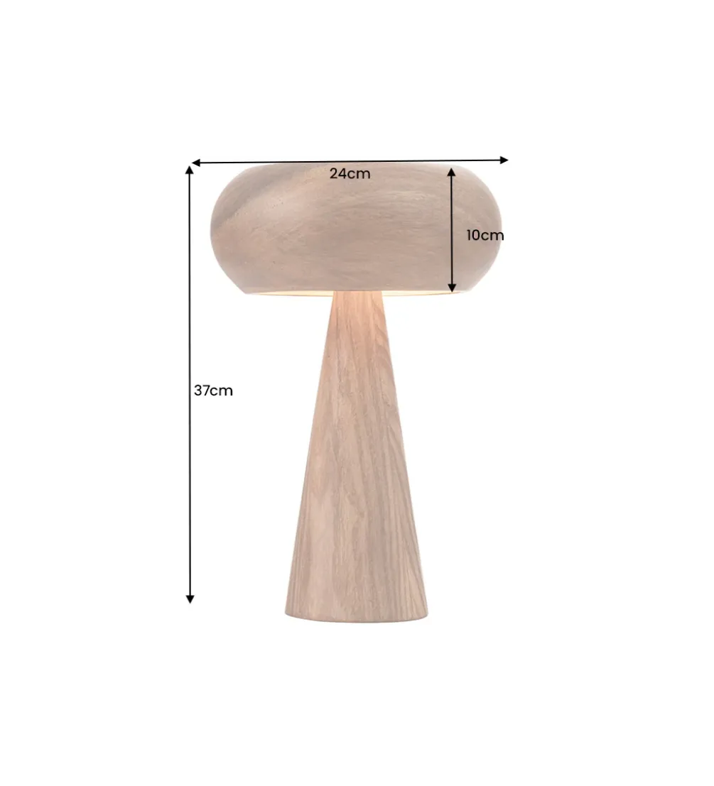 Lampa stołowa ALVA 36 cm drewno akacja