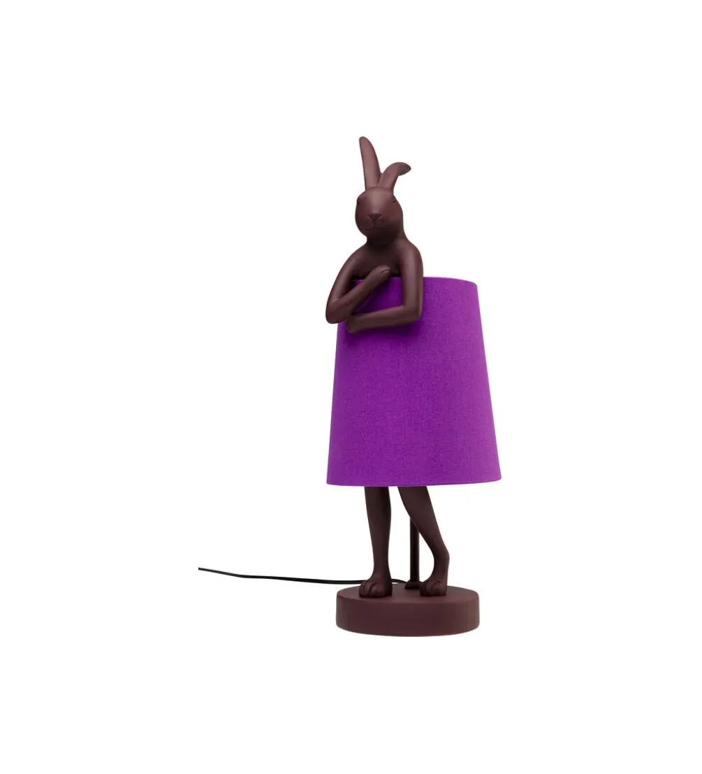Lampa stołowa Animal Rabbit 50 cm czerwono fioletowa