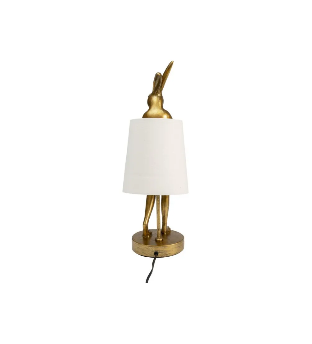 Lampa stołowa Animal Rabbit 50 cm złoto biała