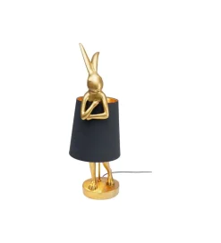 Lampa stołowa Animal Rabbit 68 cm złoto czarna