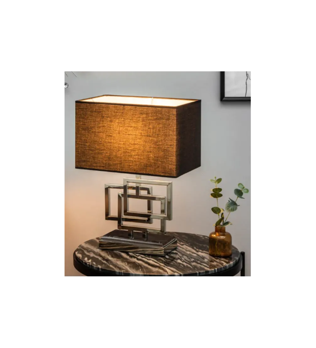 Lampa stołowa ARIZONA 56 cm srebrna
