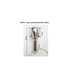 Lampa stołowa BOLLIE 33 cm czerwona