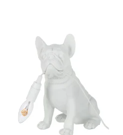 Lampa stołowa Bulldog biała