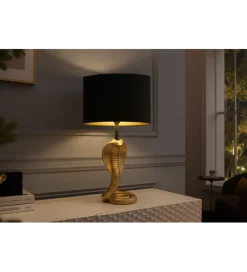 Lampa stołowa COBRA 65 cm czarna złota