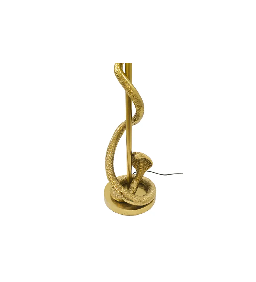 Lampa stołowa COBRA 110 cm czarna złota