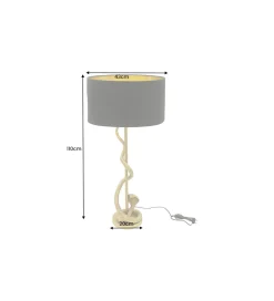 Lampa stołowa COBRA 110 cm czarna złota
