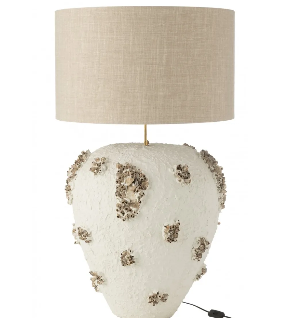 Lampa stołowa JILLY 105 cm terrakota biała