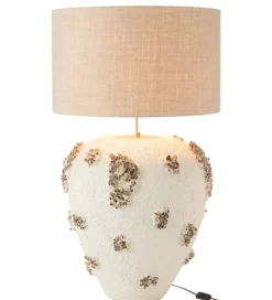 Lampa stołowa JILLY 105 cm terrakota biała