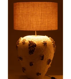 Lampa stołowa JILLY 105 cm terrakota biała