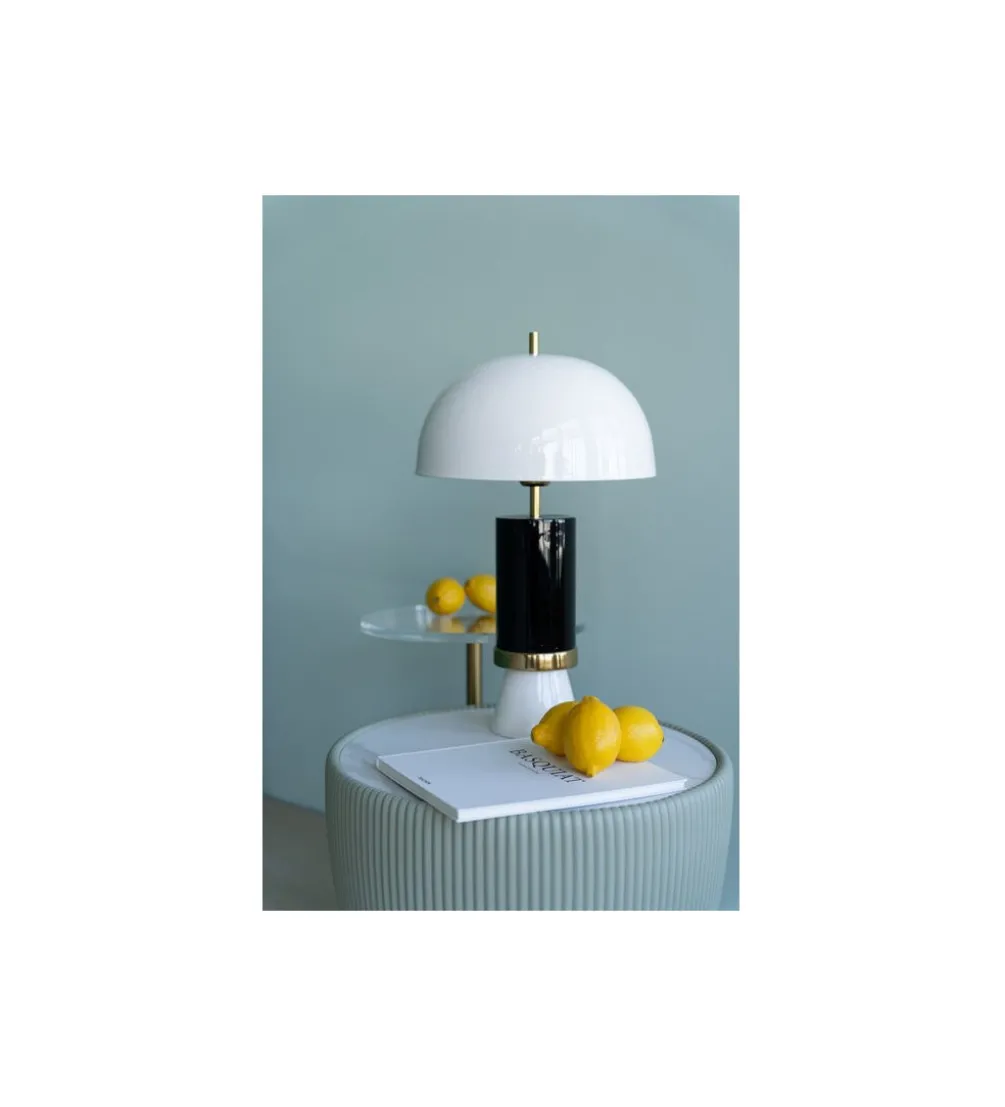 Lampa stołowa JOSY 51 cm czarno biało
