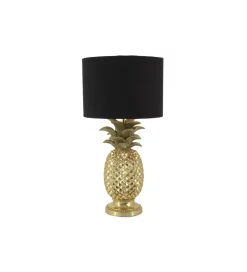 Lampa stołowa PINEAPPLE 50 cm złota czarna