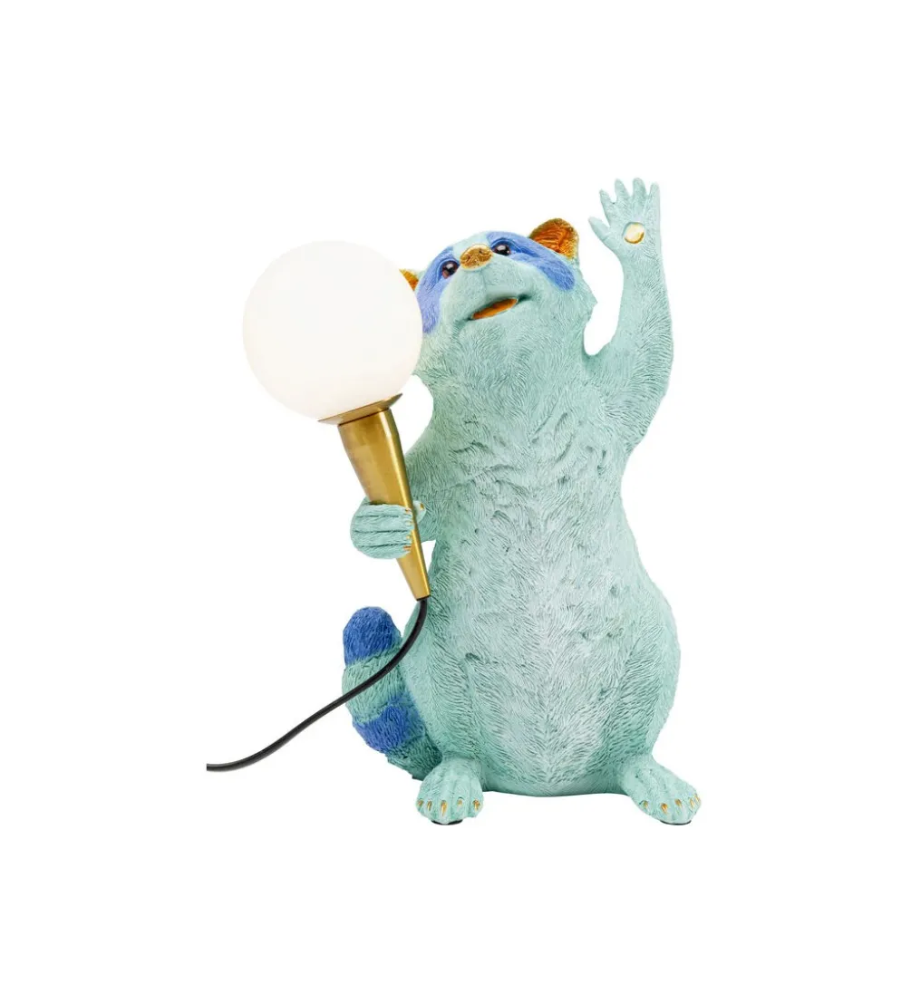 Lampa stołowa RACCOON 31 cm niebieska