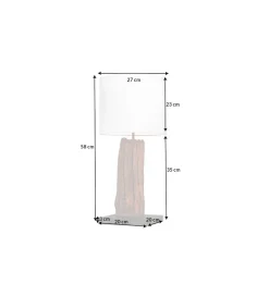 Lampa stołowa ROUSILIQUE 60 cm drewno dryfujące