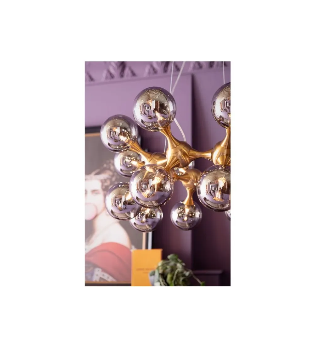 Lampa wisząca ATOMIC BALLS 74 cm złota