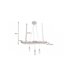 Lampa wisząca Barracuda 73 cm naturalna
