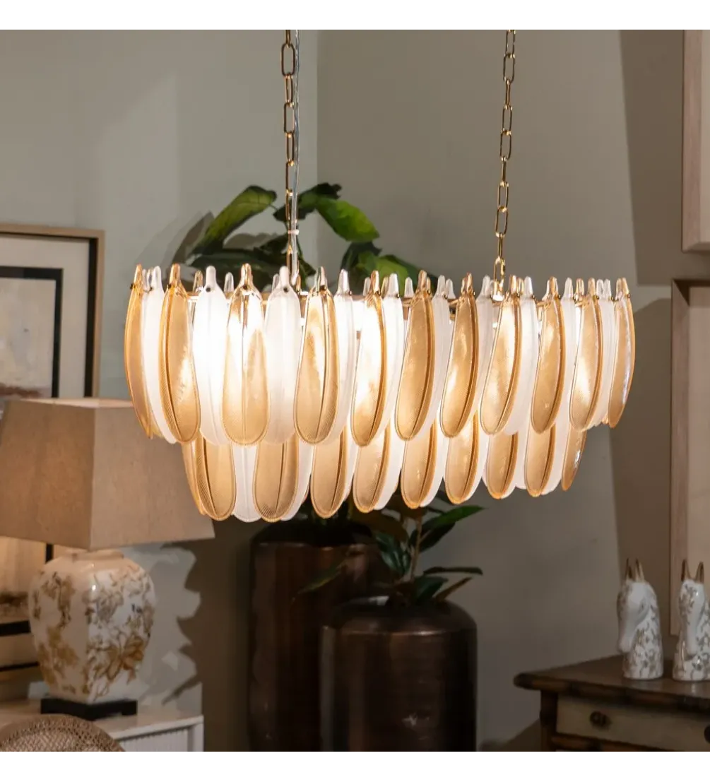 Lampa wisząca BEGAN 100 cm champagne