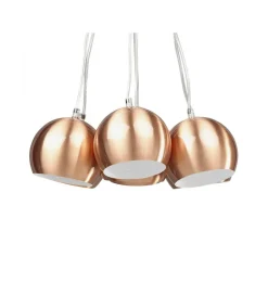 Lampa wisząca BOOMI 7 kloszy miedziana
