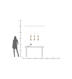 Lampa wisząca CANDY BAR 70 cm złota