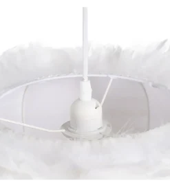 Lampa wisząca CLOUDI 40 cm Pióro biała