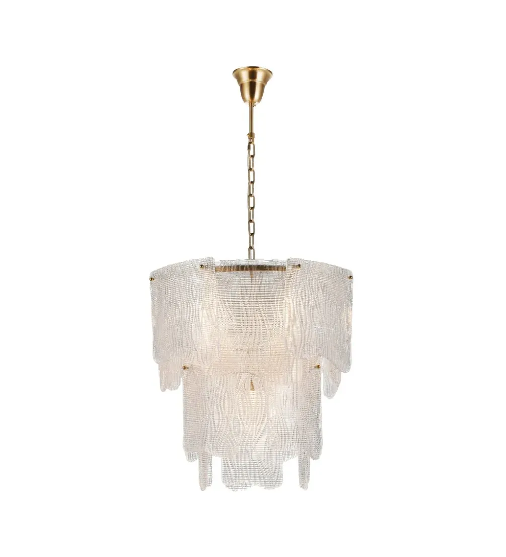 Lampa wisząca CRISTALEN 60 cm złota