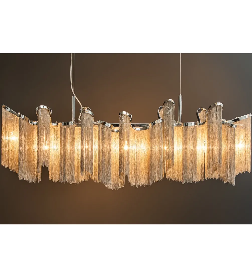 Lampa wisząca Elegance 118 cm srebrna