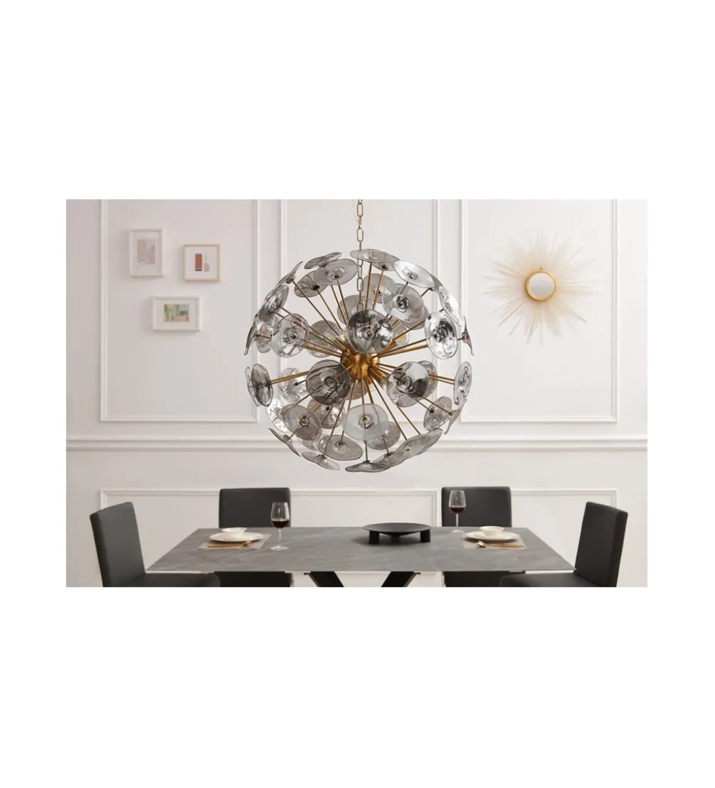 Lampa wisząca Evron Infinity 65 cm złota