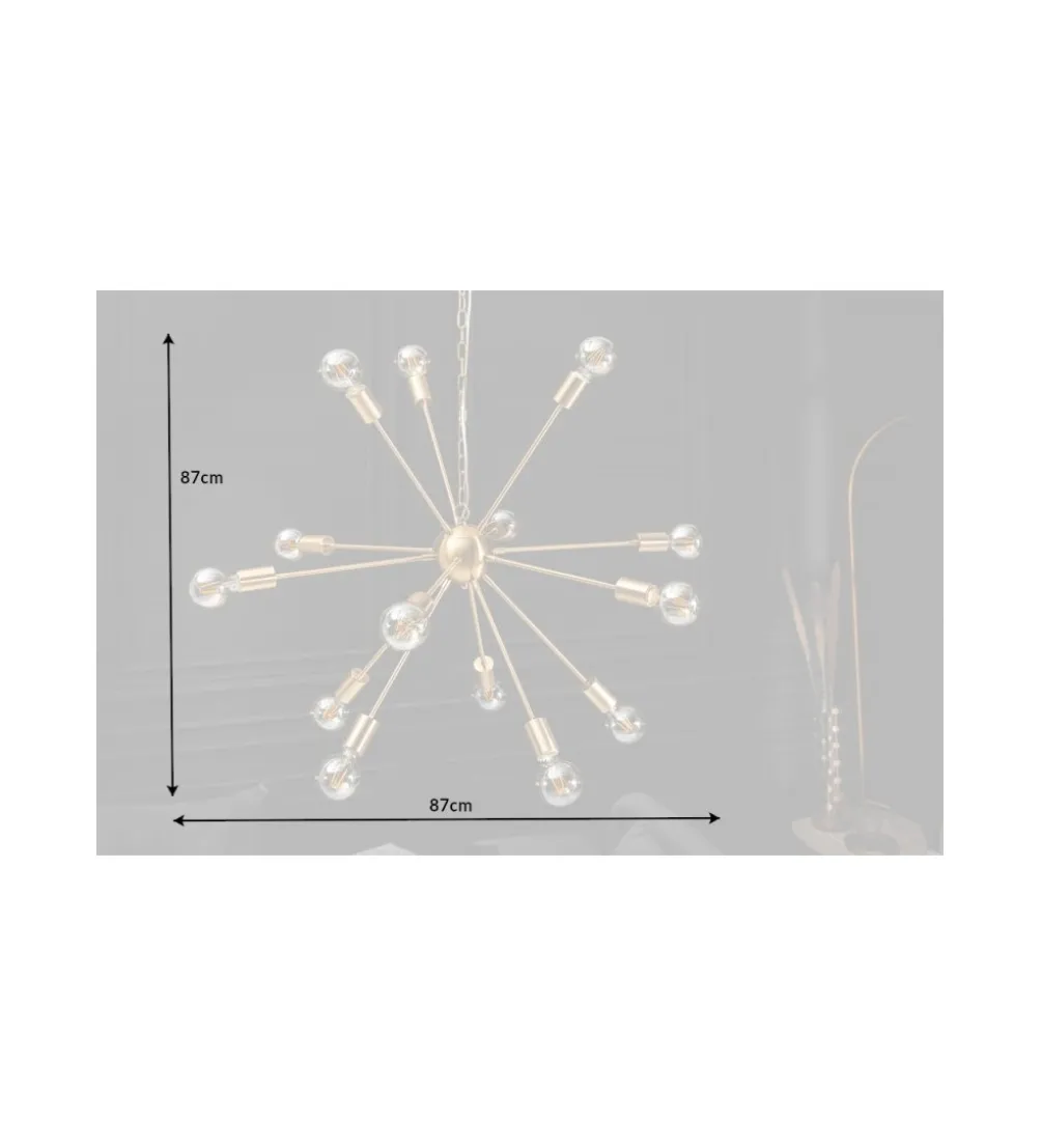 Lampa wisząca FIREWORKS 85 cm złota