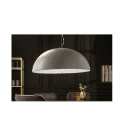 Lampa wisząca Glow biało srebrna 70 cm