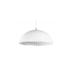 Lampa wisząca Glow biało srebrna 70 cm