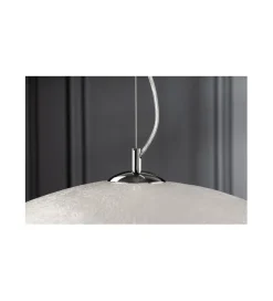 Lampa wisząca Glow biało srebrna 70 cm