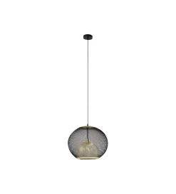 Lampa wisząca GRATO 45 cm czarno złota