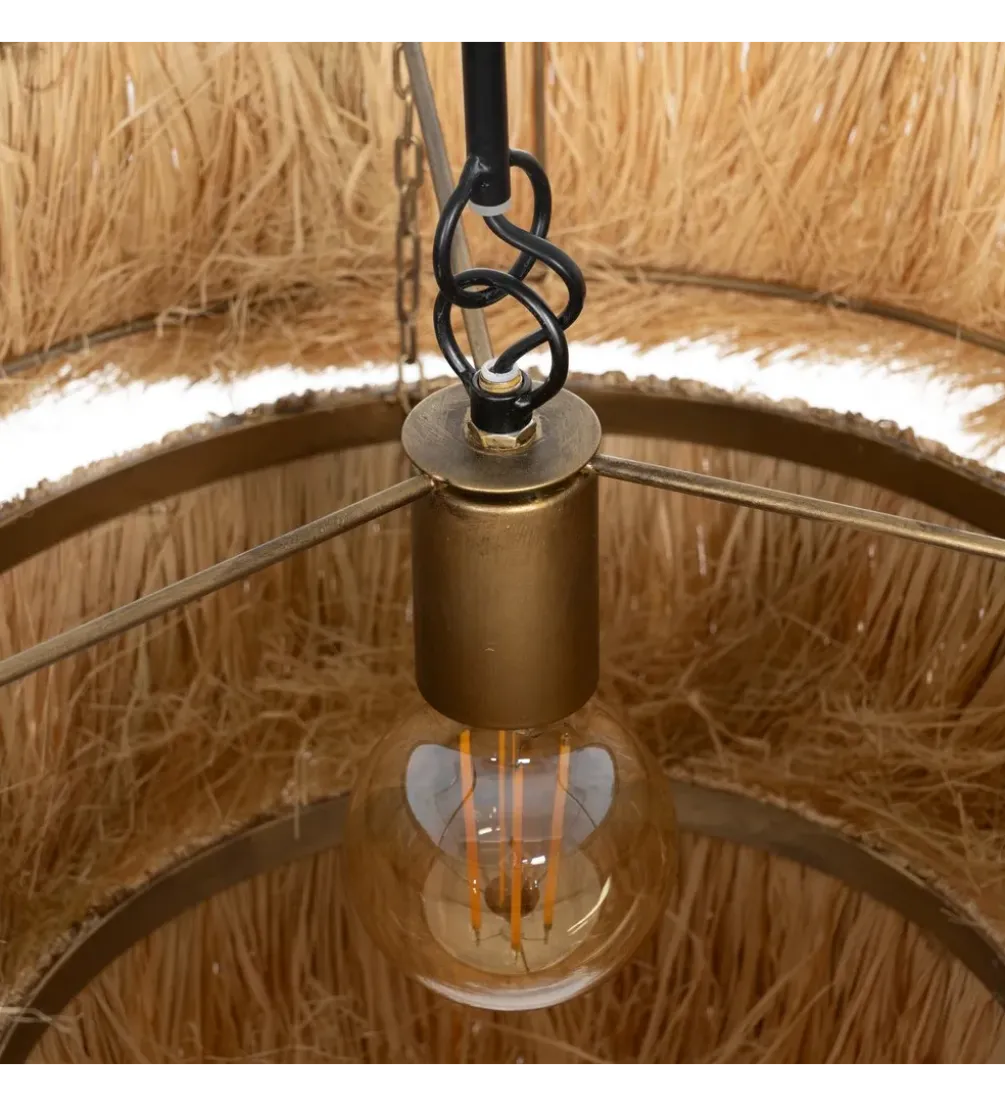 Lampa wisząca LIFS 48 cm Naturalna Rafia