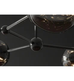 Lampa wisząca LIQUID DIAMOND 5 kloszy szkło dymione
