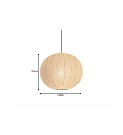 Lampa wisząca ORGANIC 45 cm tkanina naturalny