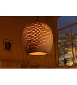 Lampa wisząca PAVO Nest 35 cm bambus