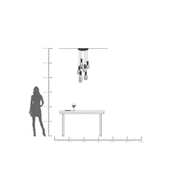 Lampa wisząca ROMEO 42 cm czarna