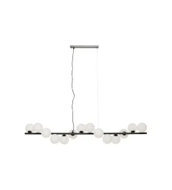 Lampa wisząca SCALA BALLS 150 cm czarna białe klosze