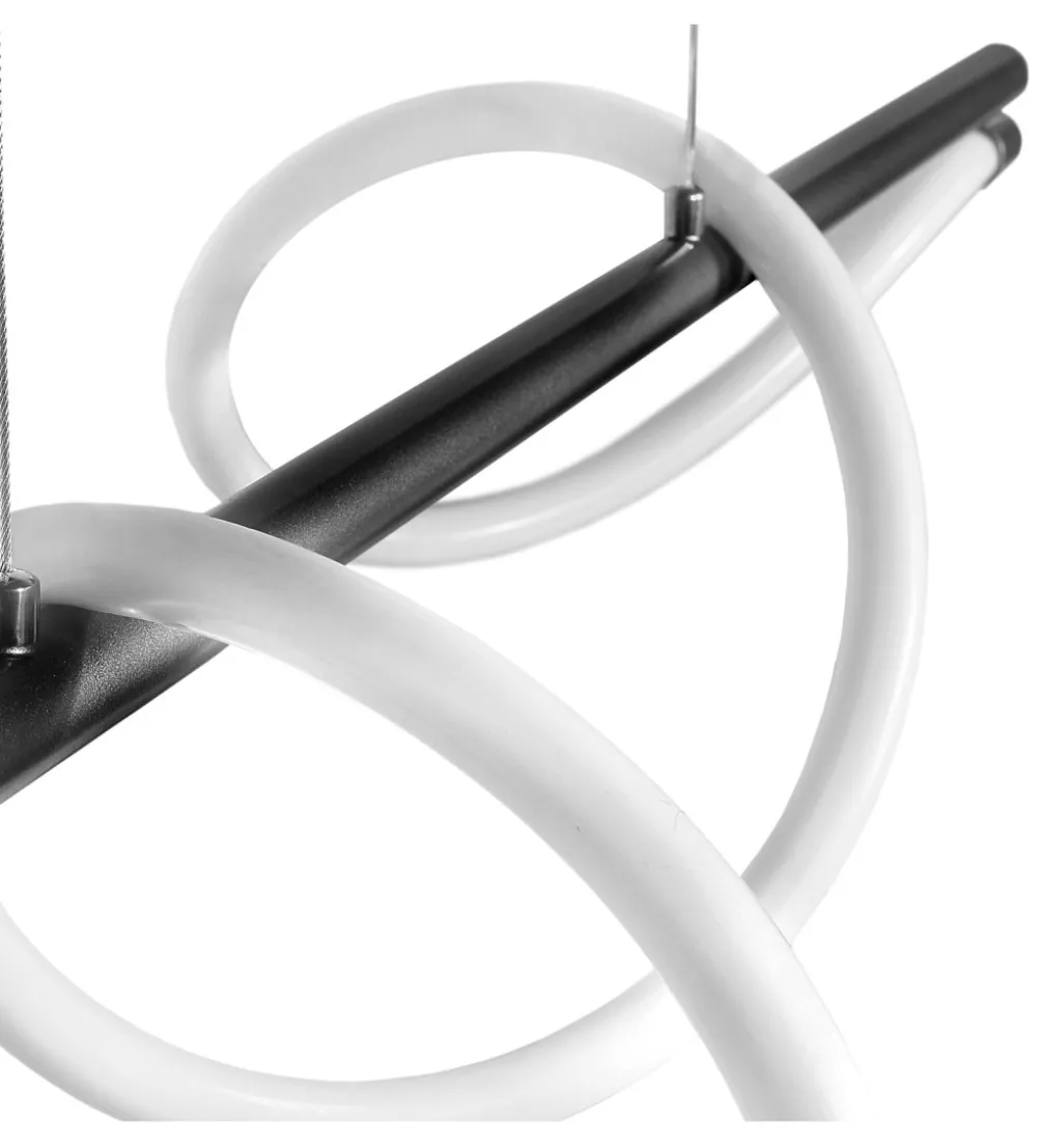 Lampa wisząca SERPENTE 120 cm czarna