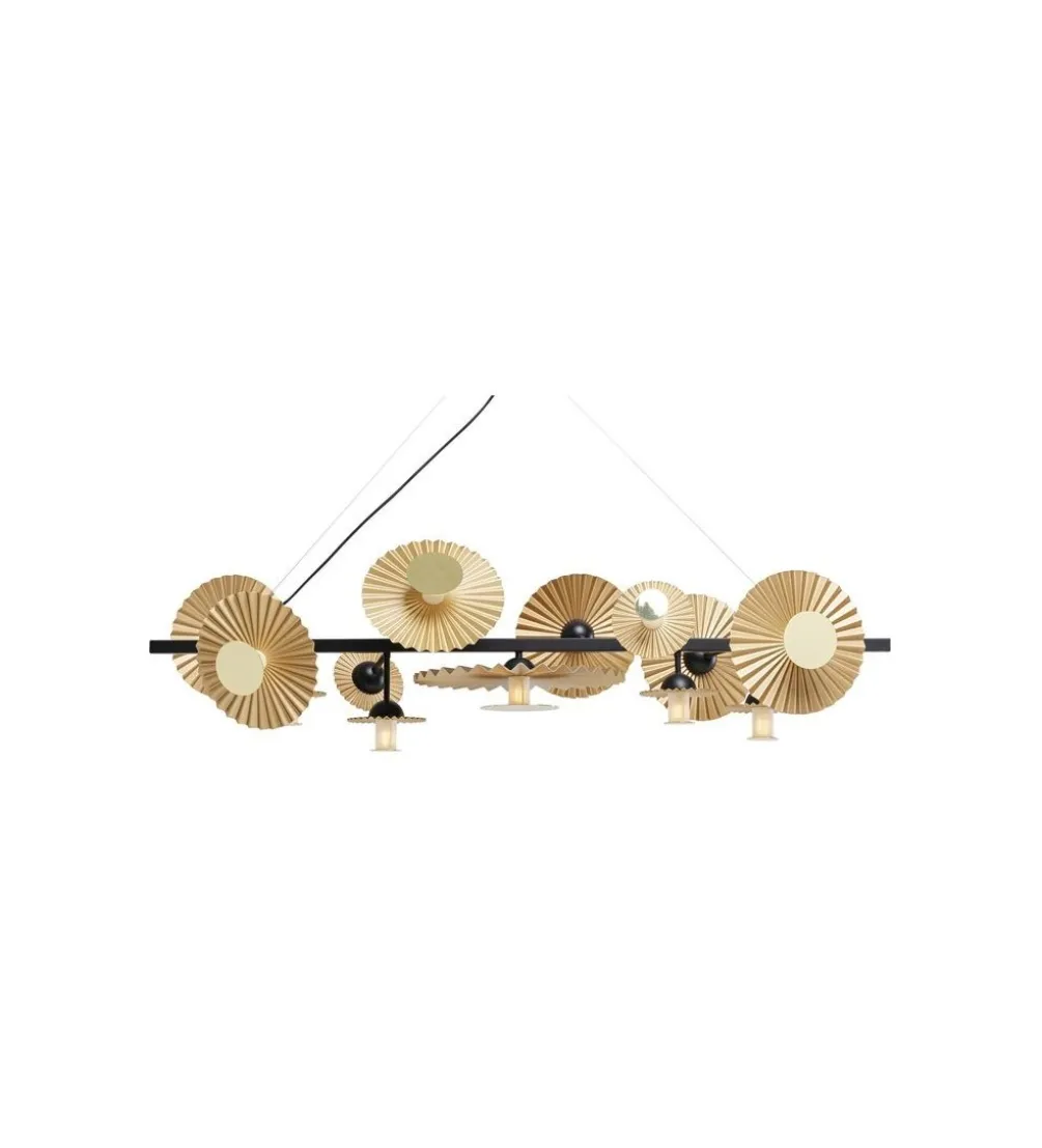 Lampa wisząca Soles 140 cm złota