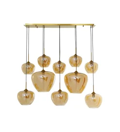 Lampa wisząca SPHERE AMBER TEN 160 cm złota
