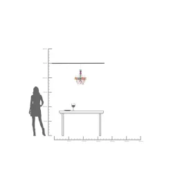 Lampa wisząca STARLIGHT 69 cm tęczowa