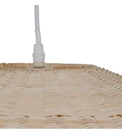 Lampa wisząca TECHO 52 cm ratan kremowa